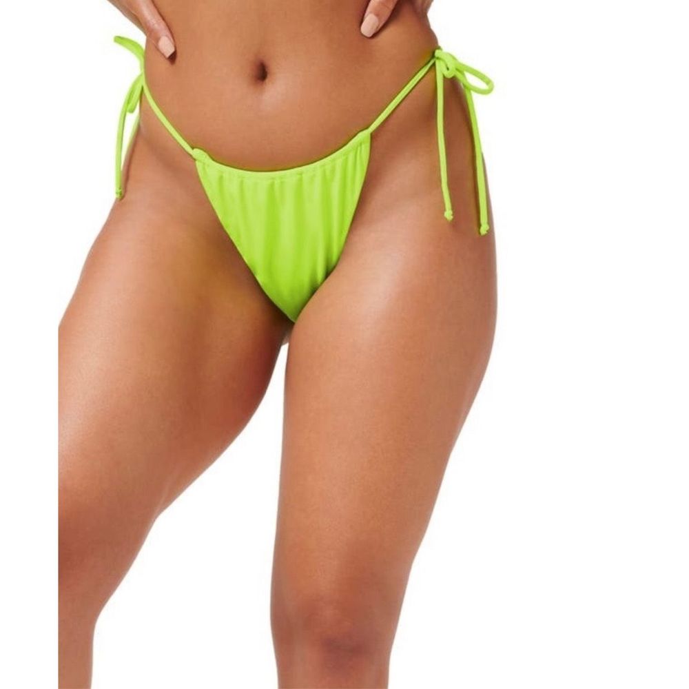 Good American Tiny Ties Bikini Bottom Electric Lime Size 1